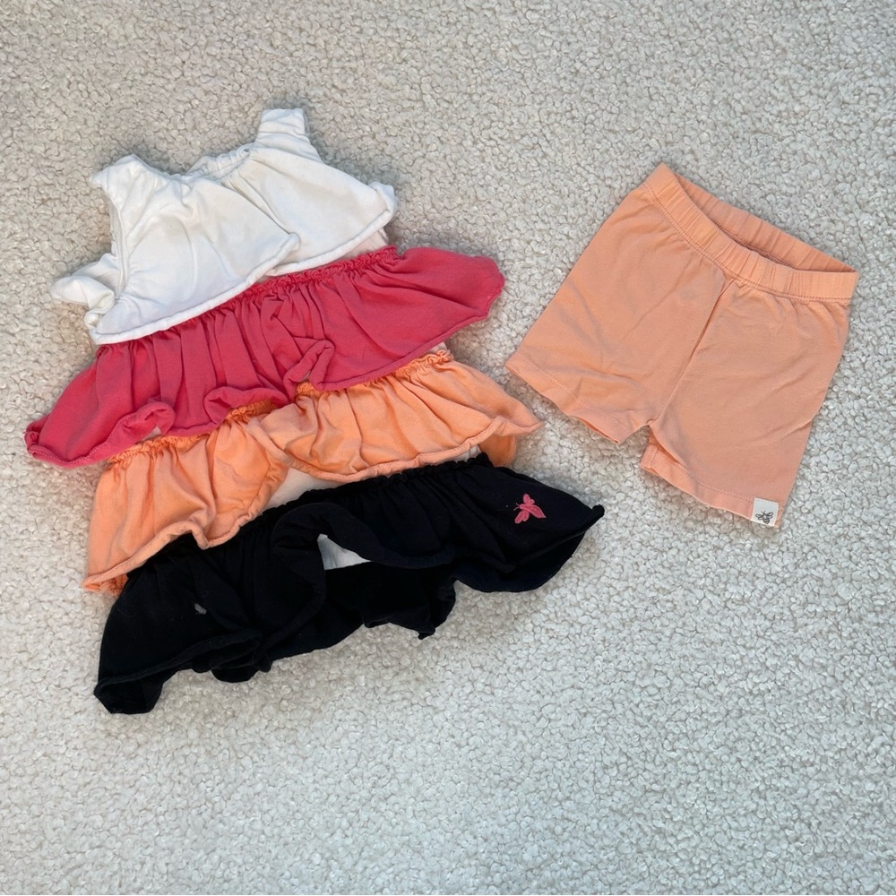 Burt’s Bees Baby Organic Cotton Ruffle Dress & Shorts - 3-6 months